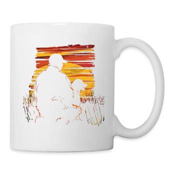 Chasse chasse avec chien rétro vintage - Mug blanc - blanc - Droite