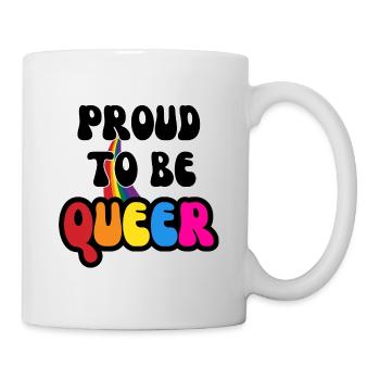 Queer + Regenbogen LGBTQ+ Pride Month - Tasse - Weiß - Rechts