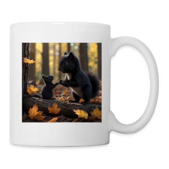 Maman Ecureuil et son bébé Canada - Mug blanc - blanc - Droite
