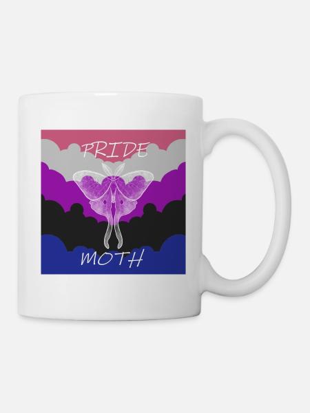 PRIDE MOTH GENDERFLUID - Mug - white