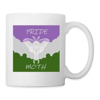PAPILLON DE LA FIERTÉ GENDERQUEER - Mug blanc - blanc - Droite