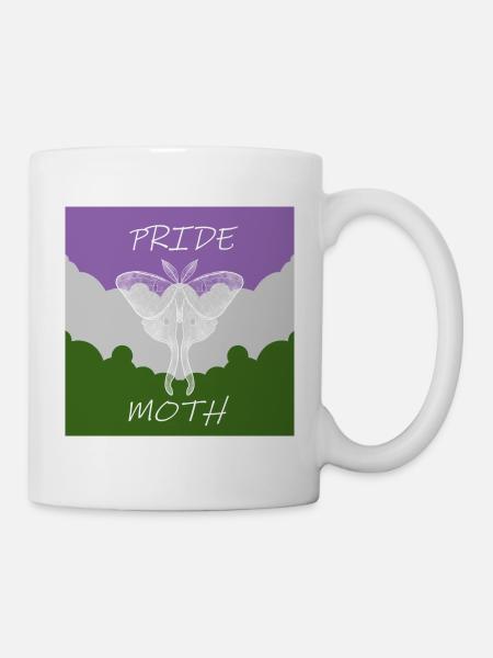 PRIDE MOTH GENDERQUEER - Mug - white