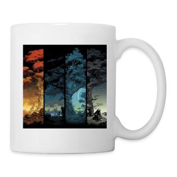 Magical Tree Landscapes in the Annual Cycle - Mug - white - Right