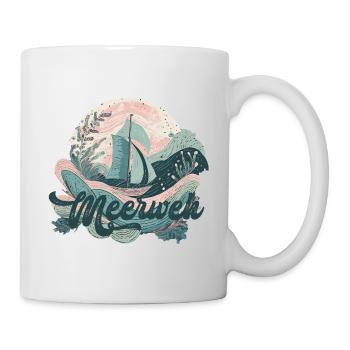 Meerweh mit Segler - Tasse - Weiß - Rechts