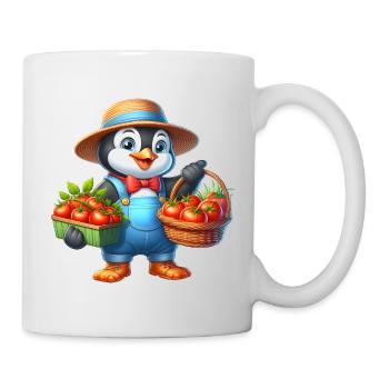 Gardener's penguin Proud harvest helper 🐧🌱 - Mug - white - Right