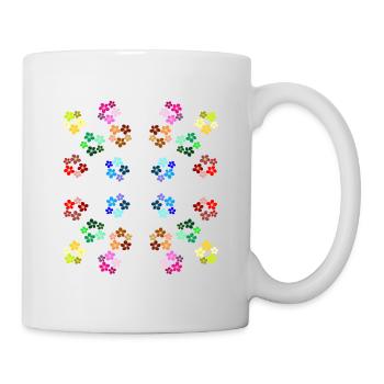 floral pattern floral tendril blooming flower floral - Mug - white - Right