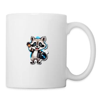 Waschbär-Entdecker - Tasse - Weiß - Rechts