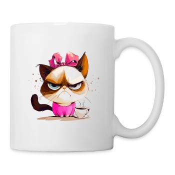 Grumpy | Cat | Annoyed Cat | Coffee lovers - Mug - white - Right