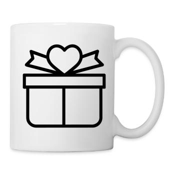 Kleine Geschenkbox - Tasse - Weiß - Rechts