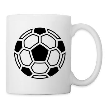 Football Mosaic (Ball Logo Symbol Pictogram / 1C) - Mug - white - Right