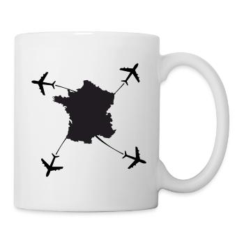 Avions partant de la France - Mug blanc - blanc - Droite