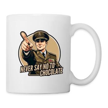 Ne dites jamais non au chocolat - Mug blanc - blanc - Droite