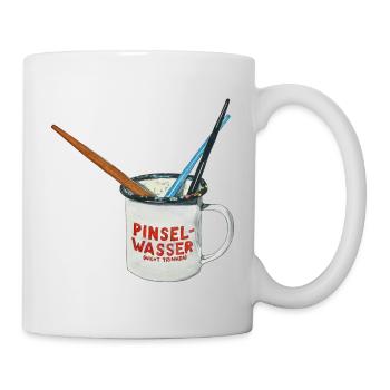 Brush Water Art Brush Juice Brush Paint Glass - Mug - white - Right