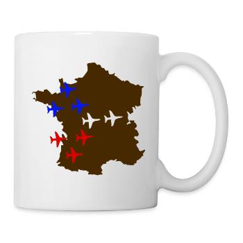 Patrouille de France im Flug über Frankreich - Tasse - Weiß - Rechts