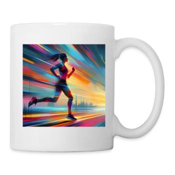 Laufende Frau 1 - Tasse - Weiß - Rechts