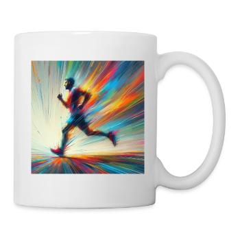 Laufender Mann 3 - Tasse - Weiß - Rechts
