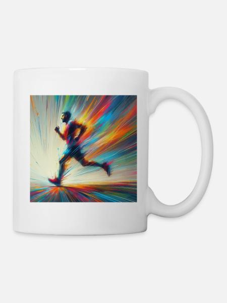 Homme qui court 3 - Mug blanc - blanc
