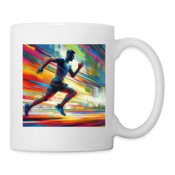 Laufender Mann 1 - Tasse - Weiß - Rechts