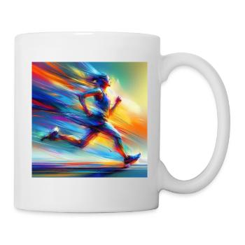 Laufende Frau 2 - Tasse - Weiß - Rechts