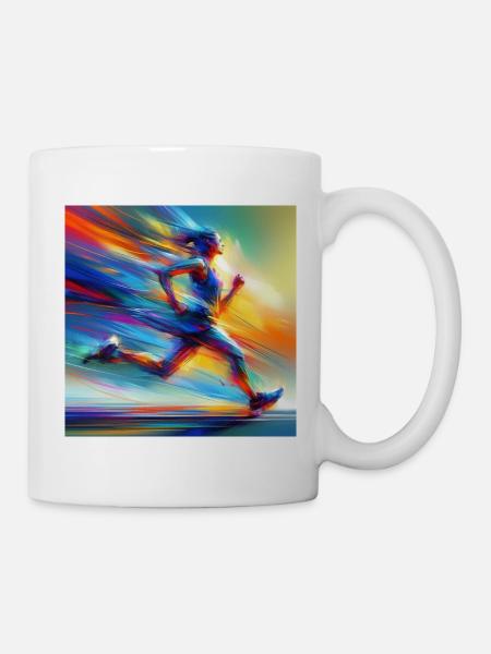 Laufende Frau 2 - Tasse - Weiß