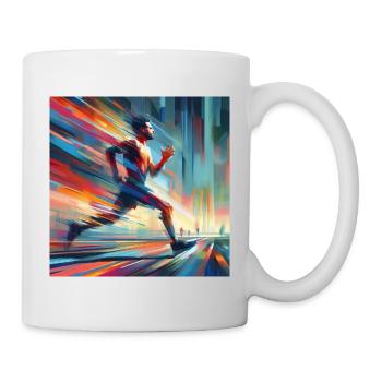 Laufender Mann 2 - Tasse - Weiß - Rechts