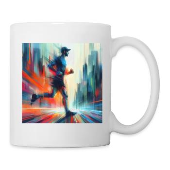 Laufender Mann 4 - Tasse - Weiß - Rechts