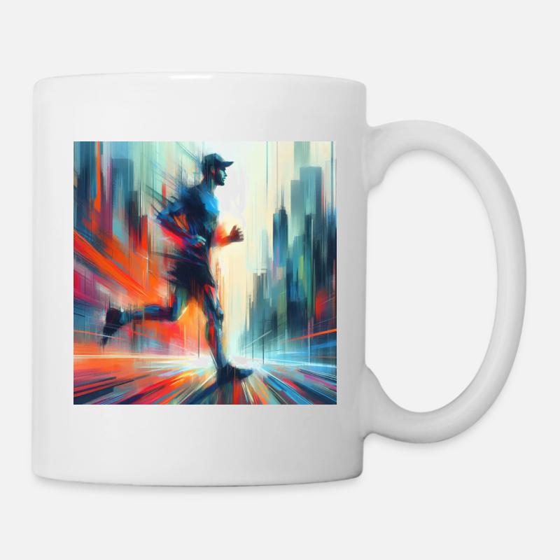 Homme qui court 4 - Mug blanc - blanc
