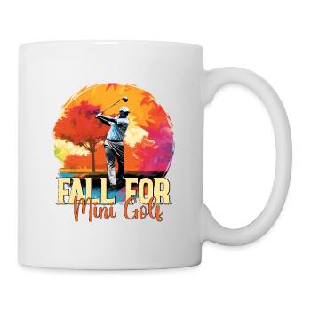 Verlieben Sie sich in Minigolf, Minigolfer - Tasse - Weiß - Rechts