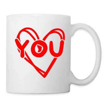 I Love You Declaration of Love - Mug - white - Right