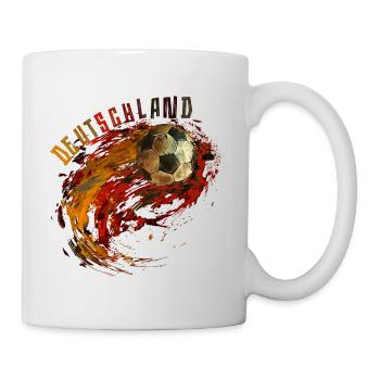Deutschland Fussball Retro Design Vintage - Tasse - Weiß - Rechts