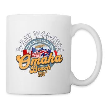 250-jähriges Jubiläum von Omaha Beach - Tasse - Weiß - Rechts