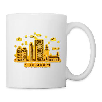 Stockholm Skyline - Tasse - Weiß - Rechts