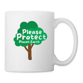 Please protect planet earth - Mug - white - Right