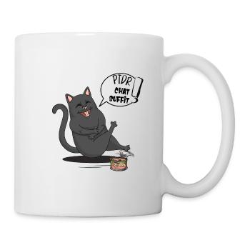 Le Chat Cartoon Mort de rire (mdr) - Mug blanc - blanc - Droite