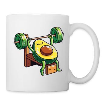 Avocado Gewichtheber Bodybuilder - Tasse - Weiß - Rechts