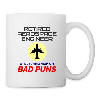 Luft- und Raumfahrtingenieur im Ruhestand, Flugmechaniker, Flugzeug - Tasse - Weiß - Rechts