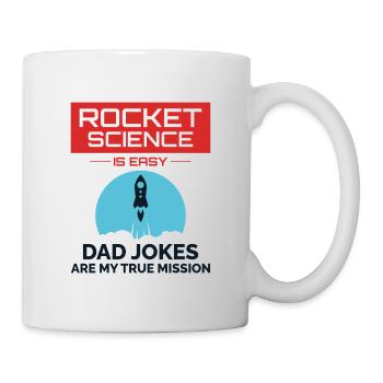 Vater eines Luft- und Raumfahrtingenieurs scherzt mit Raketenwissenschaftler - Tasse - Weiß - Rechts