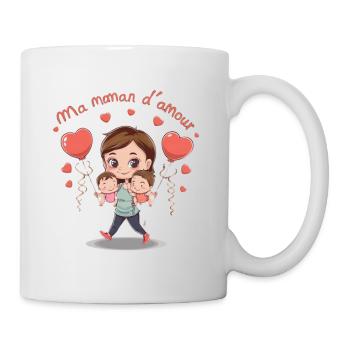 Ma maman d'amour - Mug blanc - blanc - Droite