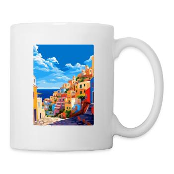 Ponza Italy Vintage Travel Poster WPA Art Souvenir - Mug - white - Right