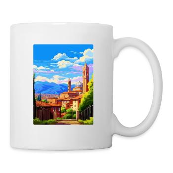 Bergamo Italien Vintage Reiseposter WPA Souvenir - Tasse - Weiß - Rechts