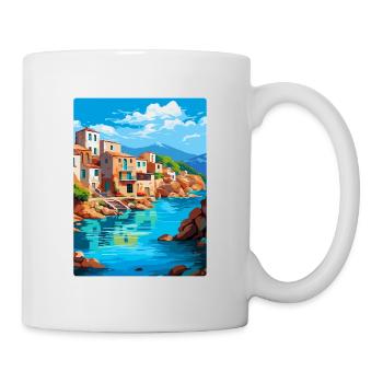 Crète Grèce Affiche de voyage vintage WPA Souvenir - Mug blanc - blanc - Droite
