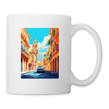 Valencia Spanien Vintage Reiseplakat Souvenir WPA - Tasse - Weiß - Rechts
