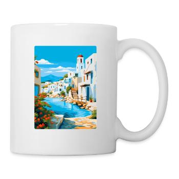 Paros Greece Vintage Travel Poster WPA Souvenir - Mug - white - Right
