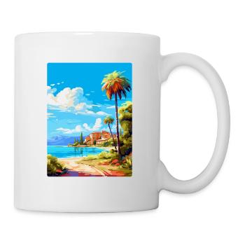 Alcudia Espagne Affiche de voyage vintage WPA Souvenir - Mug blanc - blanc - Droite