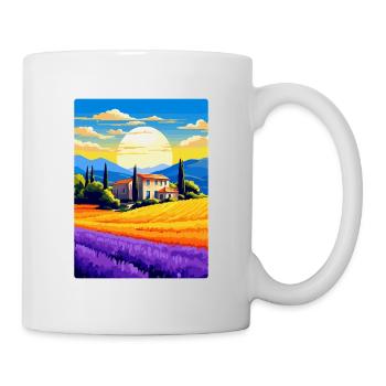 Provence Frankreich Vintage Reiseplakat Souvenir WPA - Tasse - Weiß - Rechts