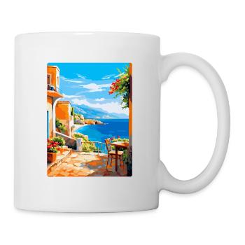 Crète Grèce Affiche de voyage vintage WPA Souvenir - Mug blanc - blanc - Droite