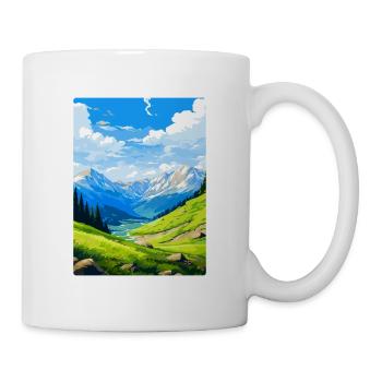 Pyrenäen-Nationalpark Frankreich Reiseplakat WPA - Tasse - Weiß - Rechts