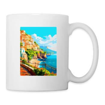 Amalfi Italie Affiche de voyage vintage WPA Souvenir - Mug blanc - blanc - Droite