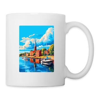 Vaasa Finlande Affiche de voyage vintage WPA Souvenir - Mug blanc - blanc - Droite