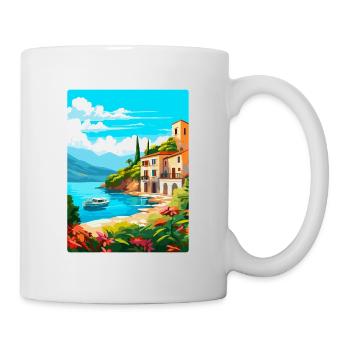 Mallorca Spanien Vintage Reiseplakat Souvenir WPA - Tasse - Weiß - Rechts